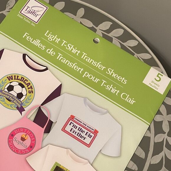 June Tailor Light T-Shirt Transfer Sheets Set of 5 Sheets NWT - Picture 2 of 8